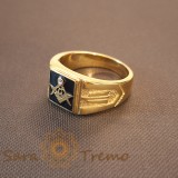 Inel cu simboluri masonice, latime 1.1 cm , Gama Luxury Brazilia
