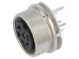 Conector M16 Soclu Mamă THT PIN 6 5A 150V Drept IP40