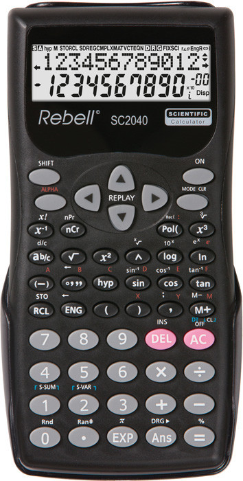 Calculator Stiintific, 12 Digits, 240 Functii, 155 X 70 X 18 Mm, Rebell - Negru