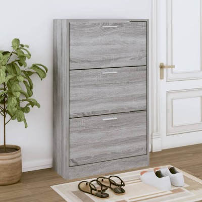 vidaXL Pantofar, gri sonoma, 63x24x103 cm, lemn prelucrat foto