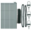 VidaXL &Icirc;ngrădire cu st&acirc;lpi Verde 0.6 x 25 m otel acoperit cu PVC