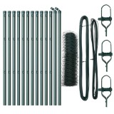 vidaXL &Icirc;ngrădire cu st&acirc;lpi Verde 0.6 x 25 m otel acoperit cu PVC