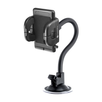 Forcell F-Grip Regular , Suport auto universal pentru telefon, 27 cm, prindere pe parbriz, bord sau grila, negru foto