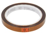 Bandă 3M pentru temperaturi ridicate 12mm x 33m, grosime 0,07mm, culoare ambră
