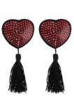Ornamente Sfarcuri cu Pietre Paris Hollywood "Nipples Tassels" - Rosu