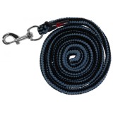 Lesă Hippo cu carabinieră pentru cai 2 m neagră cu gri