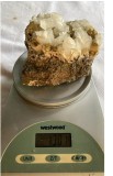 Floare de mina de 1300 g, cuart pe pirita, mare si spectaculoasa, foarte decorativă, estetica, de colectie