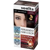 Vopsea de par permanenta, Venita Plex, 125 ml, Nr 3.0, Negru Ciocolatiu