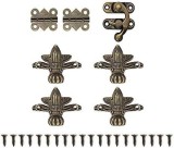 Set de 4 picioruse, o incuietoare si 2 balamale Sysoon, metal, bronz