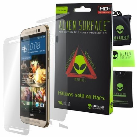 Folie Alien Surface HD, HTC One M9, protectie ecran,spate,laterale+Alien fiber