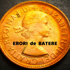 Moneda exotica HALF PENNY - AUSTRALIA, anul 1961 * cod 5308 = ERORI de BATERE