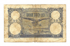 BANCNOTA 20 LEI 18 OCTOMBRIE 1928 STARE BUNA foto