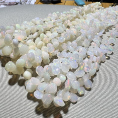 Sirag briolete opal etiopian de foc alb 5-8mm culoare 3 40cm
