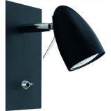 Aplica Ian I, metal, neagra, 10 x 15 x 10 cm, 5w