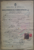 Certificat origine marfa Catania// Vama Constanta, 1935