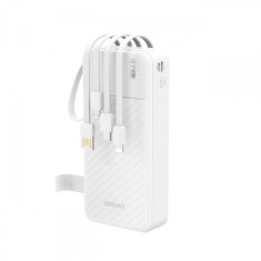 Baterie Externa Dudao K11 Pro, 20000mAh, 10W, 1 x Lightning - 1 x microUSB - 1 x USB-A - 1 x USB-C, Alba