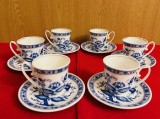 SET DE 6 CESCUTE (EXPRESSO) SI FARFURIOARE- ARTFIL- BONE CHINA FINE PORCELAIN