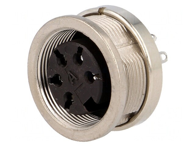 Conector M16 Soclu Mamă Lipire PIN 5 5A 300V IP65 IP67