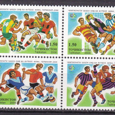 Tajikistan 2006 sport fotbal MI 422-425 MNH w55