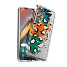 Husa pentru samsung galaxy a56 5g, atasare magnetica, magsafe, pattern skin 49, clear foto