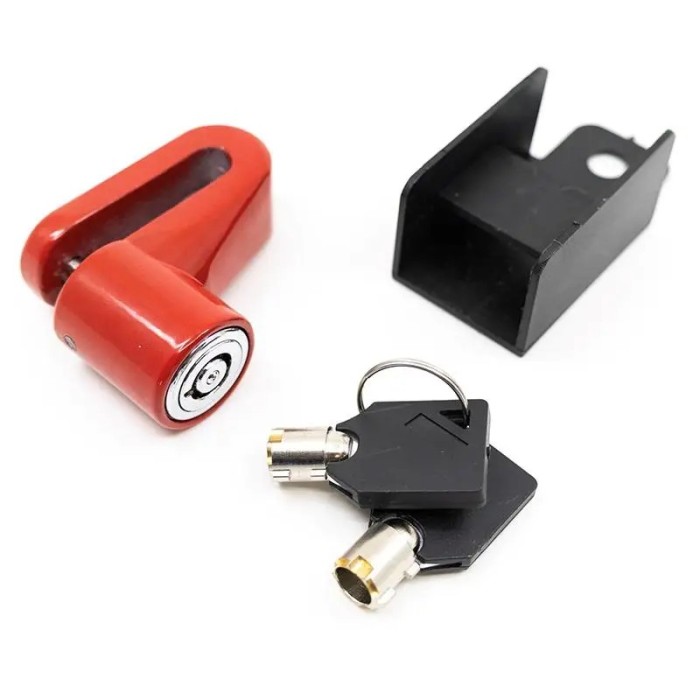 Sistem de blocare pentru trotineta electrică Xiaomi / Segway / Kugoo, roșu-negru | Motorevolution