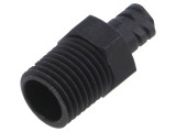 Adaptor negru Luer Lock NPT 1/4 pentru dozatoare FISNAR