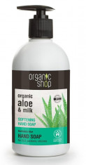 Sapun lichid hidratant cu aloe si lapte Barbados Aloe, 500 ml - Organic Shop foto