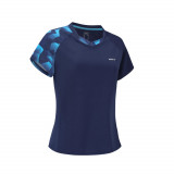 Tricou Badminton Lite 560 Bleumarin /Aqua Damă