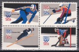 SUA 1980 - Jocurile Olimpice de iarnă - Lake Placid, in bloc, MNH