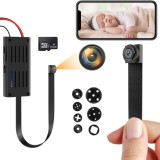 Cumpara ieftin Mini Camera Spion WiFi pe Cablu Flexibil Full HD 1080P 32GB, Modul Supraveghere Profesional Wireless, Detectie Miscare, Inregistrare Continua, Aplicat