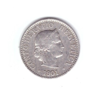 Moneda Elvetia 5 rappen 1901, stare buna, curata foto