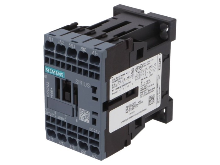 Contactor 3-polar 24V DC 12A