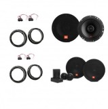 Pachet Boxe Auto JBL Stage2 VW Passat B5/B5.5 Fata+Spate, Difuzoare 165mm, Inele Adaptare, Conectori