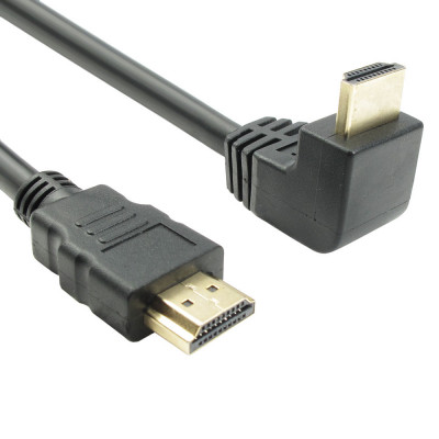 Cablu HDMI unghi 90 grade, DeTech, 1.5m, tata, v 1.4 foto