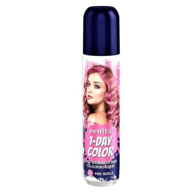 Spray colorant pentru par, fixativ, Venita, 1-Day Color, nr 08, Roz foto