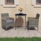 vidaXL Set mobilier de grădină, 3 piese, gri, poliratan și sticlă 3058385