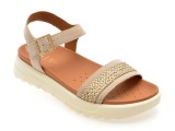 Sandale GEOX bej, D55SZC, din piele intoarsa