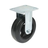 Roata fixa industriala 200x50 mm, cauciuc plin, placa otel, 220 kg
