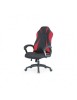 Scaun directorial HM Sheriff, gaming, tapiterie stofa, inaltime ajustabila, mecanism de balans, cotiere incluse, 100 kg, negru/ rosu