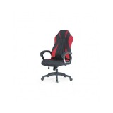 Scaun directorial HM Sheriff, gaming, tapiterie stofa, inaltime ajustabila, mecanism de balans, cotiere incluse, 100 kg, negru/ rosu