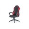Scaun directorial HM Sheriff, gaming, tapiterie stofa, inaltime ajustabila, mecanism de balans, cotiere incluse, 100 kg, negru/ rosu