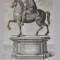 &quot;Statuia ecvestra a lui Marcus Aurelius&quot; gravura veche