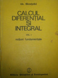 CALCUL DIFERENTIAL SI INTEGRAL , NOTIUNI FUNDAMENTALE de GH. SIRETCHI VOL.I