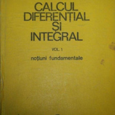 CALCUL DIFERENTIAL SI INTEGRAL , NOTIUNI FUNDAMENTALE de GH. SIRETCHI VOL.I