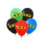 Set 5 baloane Ninja, multicolor, 30 cm, Godan
