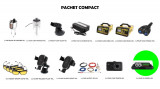 Pachet Compact, modulator FM, incarcator wireless, head-up display, suport telefon, camera auto, Well
