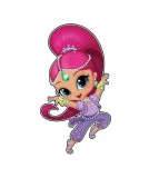 Autocolant sticker decorativ de perete 3D din desene animate Shimmer and Shine-Tip Shine, Oem