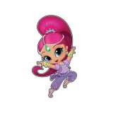 Autocolant sticker decorativ de perete 3D din desene animate Shimmer and Shine-Tip Shine