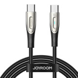 Cablu incarcare/transfer Joyroom Star-Light SA27-CC5, USB-C la USB-C, 100W, 3A, 480 Mbps, 3 m, Negru