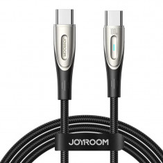 Cablu incarcare/transfer Joyroom Star-Light SA27-CC5, USB-C la USB-C, 100W, 3A, 480 Mbps, 3 m, Negru foto